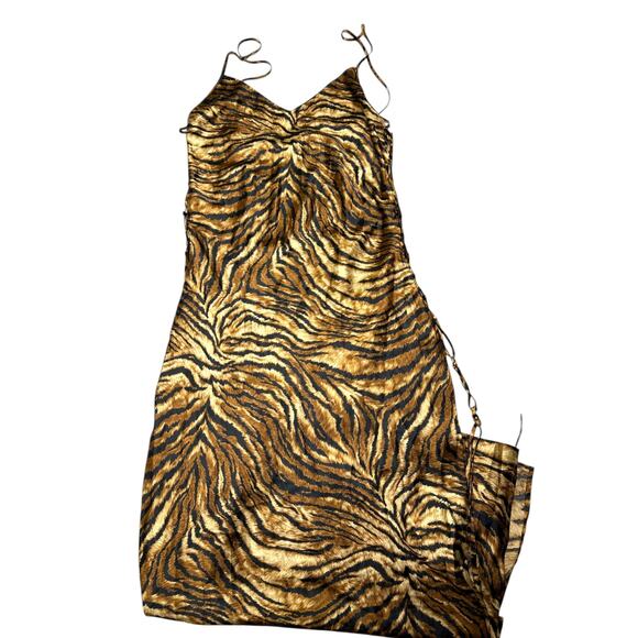 Vintage Y2K Victoria Secret Tiger Print Slip Dress Size Small - Picture 1 of 9